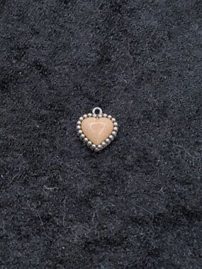 Vintage .925 R Sterling Silver Tulip Makers Mark Amazonite Cabochon Inset Charm